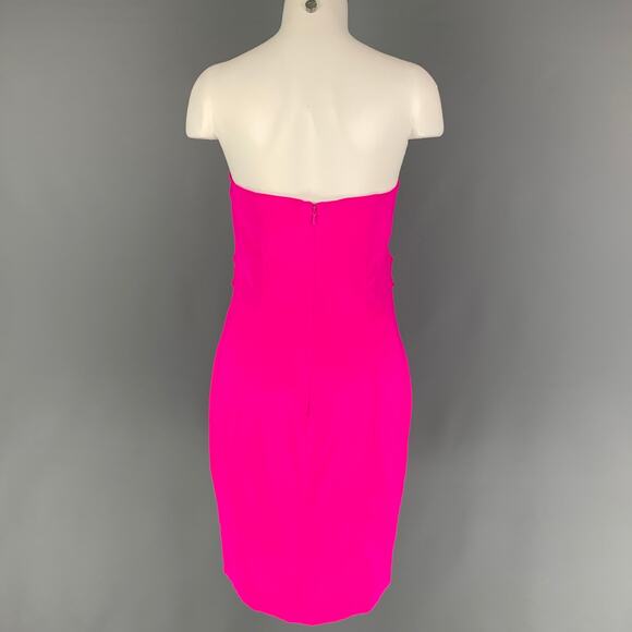 JAY GODFREY Size 10 Pink Silk Lycra Strapless Dress - Picture 3 of 5